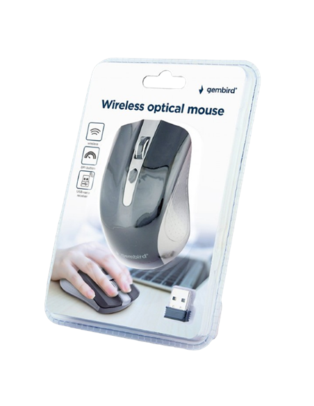 Mouse Wireless Gembird MUSW-4B-04-GB, Gri/Negru