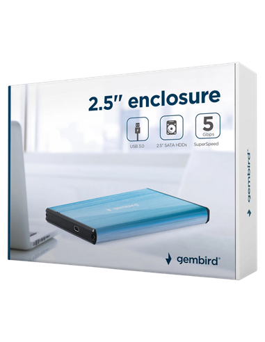 Carcasă externă Gembird EE2-U3S-3-B, Albastru (EE2-U3S-3-B)
