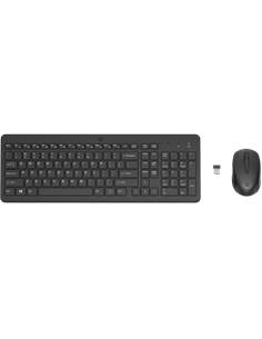 Клавиатура и мышь HP 300, Беспроводное, Чёрный