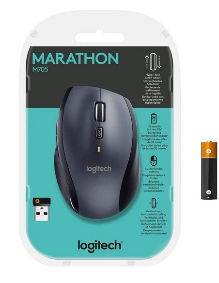 Mouse Wireless Logitech M705, Negru Mouse Wireless Logitech M705, Negru