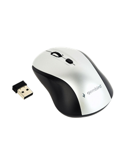 Mouse Wireless Gembird MUSW-4B-02-BS, Negru/Argintiu