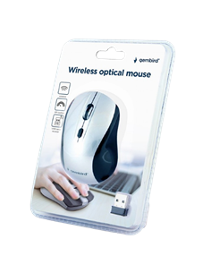 Mouse Wireless Gembird MUSW-4B-02-BS, Negru/Argintiu 2