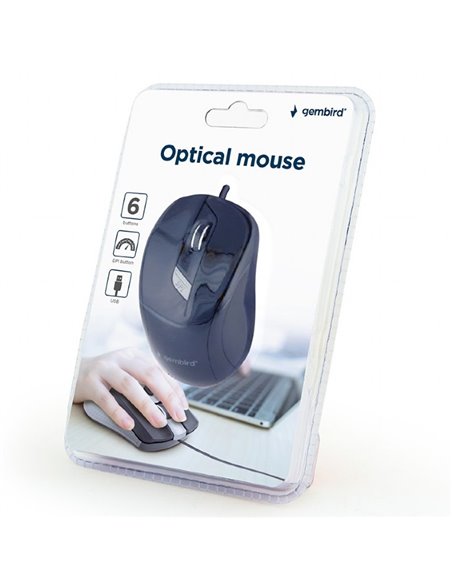 Mouse Gembird MUS-6B-01, Negru