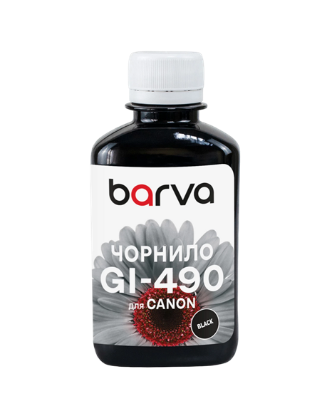 Картридж чернильный Barva G490 (Canon G-Series), 180мл, Черный