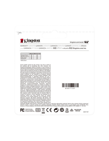 Memorie USB Kingston DataTraveler Kyson, 64GB, Argintiu