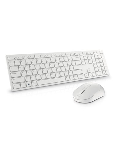 Set Tastatură + Mouse DELL KM5221W, Fără fir, Alb