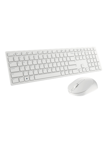 Set Tastatură + Mouse DELL KM5221W, Fără fir, Alb