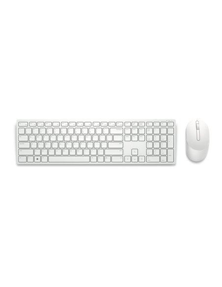 Set Tastatură + Mouse DELL KM5221W, Fără fir, Alb