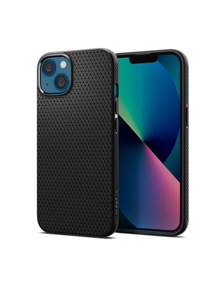 Чехол Spigen iPhone 13, Liquid Air, Матовый черный
