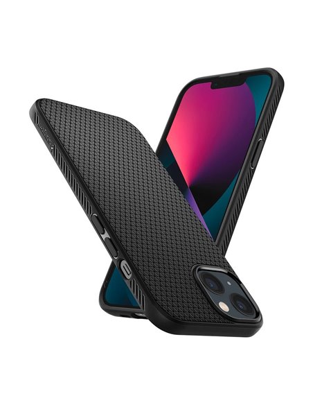 Husă Spigen iPhone 13, Liquid Air, Negru mat Husă Spigen iPhone 13, Liquid Air, Negru mat
