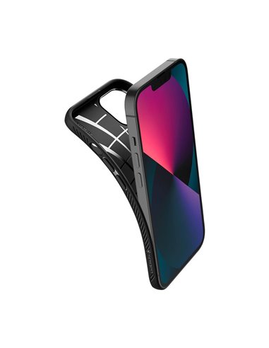 Husă Spigen iPhone 13, Liquid Air, Negru mat