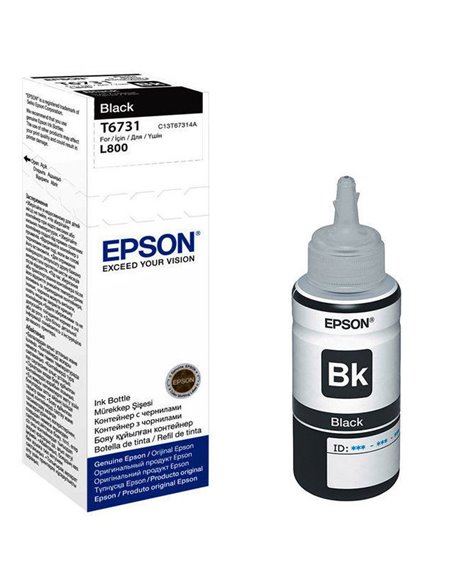 Контейнер с чернилами Epson T673, 70мл, Черный