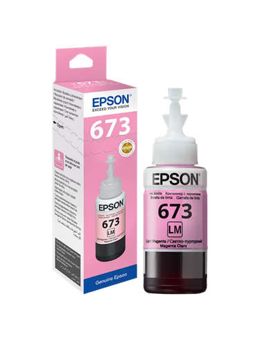 Контейнер с чернилами Epson T673, 70мл, Светло-Пурпурный