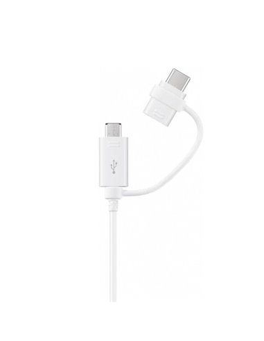 Зарядный кабель Samsung EP-DG930DWEGRU, USB Type-A/Micro USB, USB Type-C, 1,5м, Белый