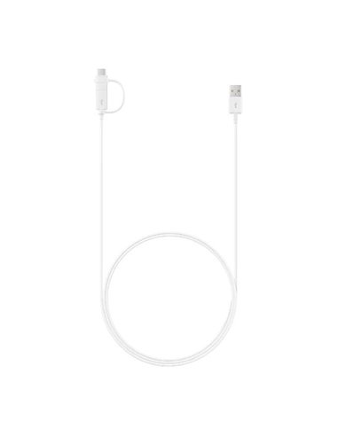 Зарядный кабель Samsung EP-DG930DWEGRU, USB Type-A/Micro USB, USB Type-C, 1,5м, Белый