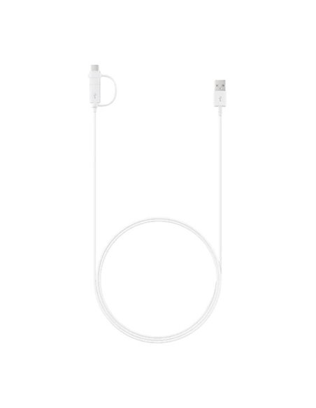 Зарядный кабель Samsung EP-DG930DWEGRU, USB Type-A/Micro USB, USB Type-C, 1,5м, Белый