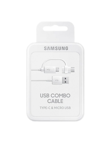 Cablu de încărcare Samsung EP-DG930DWEGRU, USB Type-A/Micro USB, USB Type-C, 1,5m, Alb