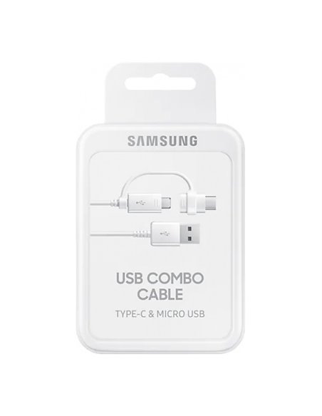 Cablu de încărcare Samsung EP-DG930DWEGRU, USB Type-A/Micro USB, USB Type-C, 1,5m, Alb Cablu de încărcare Samsung EP-DG930DWEGRU, USB Type-A/Micro USB, USB Type-C, 1,5m, Alb