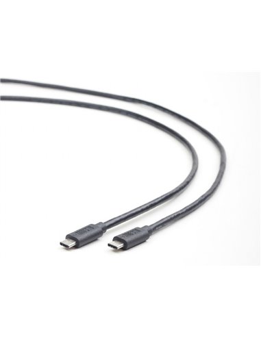Кабель для зарядки и синхронизации Cablexpert CCP-USB3.1-CMCM-1M, USB Type-C/USB Type-C, 1м, Чёрный