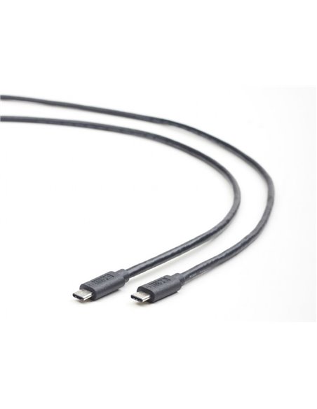 Cablu încărcare și sincronizare Cablexpert CCP-USB3.1-CMCM-1M, USB Type-C/USB Type-C, 1m, Negru