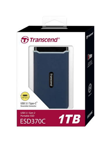 Внешний портативный SSD накопитель Transcend ESD370C, 1 ТБ, Морской Синий (TS1TESD370C)