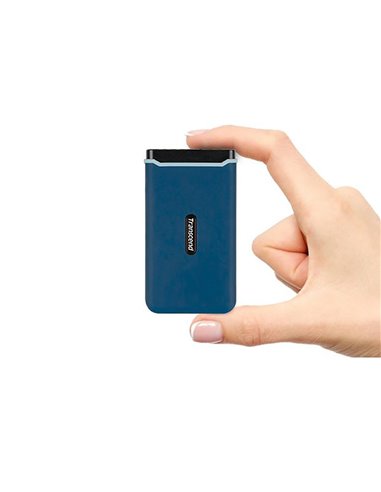 Внешний портативный SSD накопитель Transcend ESD370C, 1 ТБ, Морской Синий (TS1TESD370C)