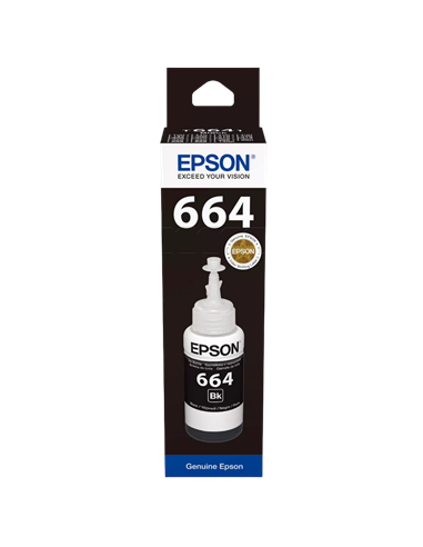 Контейнер с чернилами Epson T664, 70мл, Черный