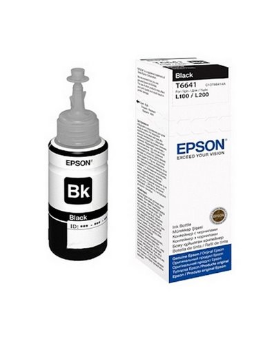 Контейнер с чернилами Epson T664, 70мл, Черный