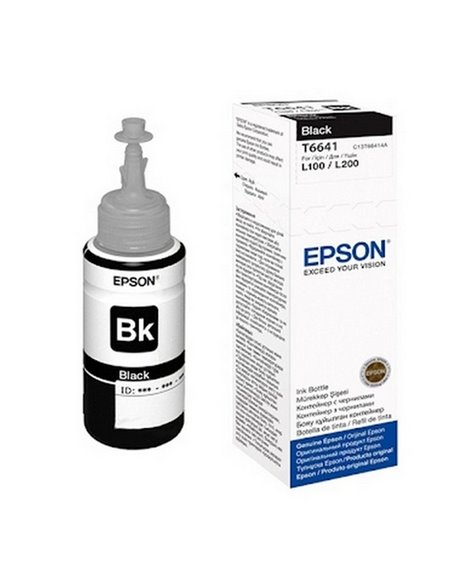 Контейнер с чернилами Epson T664, 70мл, Черный