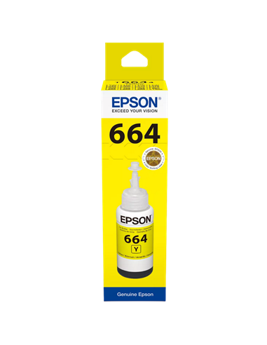 Контейнер с чернилами Epson T664, 70мл, Желтый