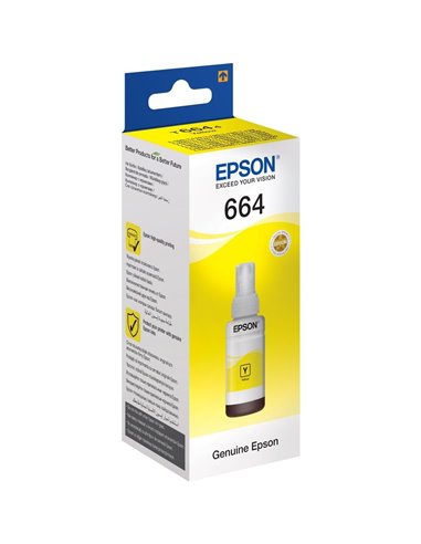 Контейнер с чернилами Epson T664, 70мл, Желтый