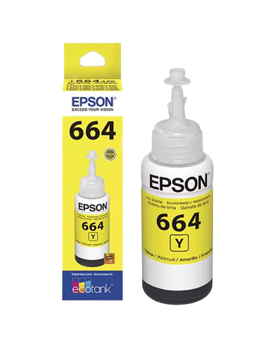 Контейнер с чернилами Epson T664, 70мл, Желтый