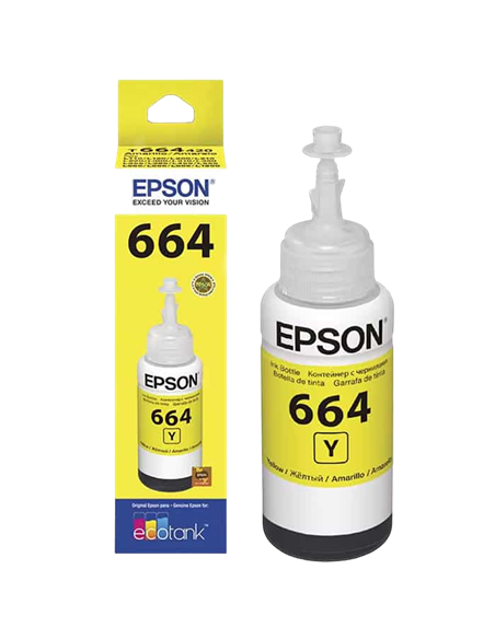 Контейнер с чернилами Epson T664, 70мл, Желтый