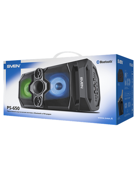 Boxă portabilă SVEN PS-650, Negru