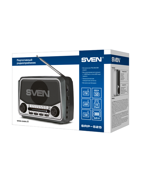 Radio portabil SVEN SRP-525, Gri
