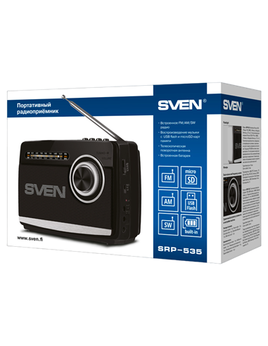 Портативное радио SVEN SRP-535, Чёрный