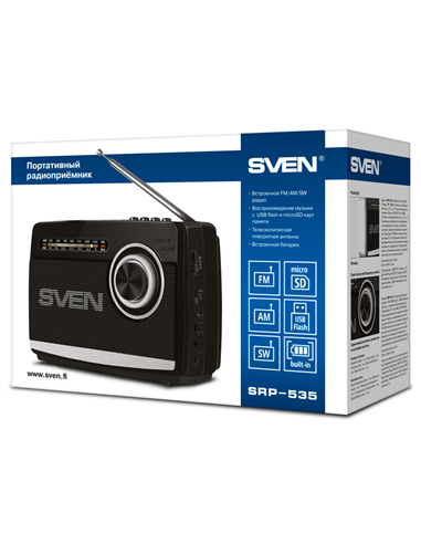 Портативное радио SVEN SRP-535, Чёрный