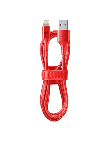 Кабель для зарядки и синхронизации Cellularline Satellite MFI, USB Type-A/Lightning, 1м, Красный