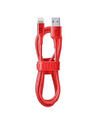 Cablu încărcare și sincronizare Cellularline Satellite MFI, USB Type-A/Lightning, 1m, Roșu