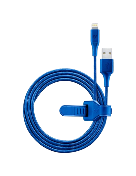 Cablu încărcare și sincronizare Cellularline Satellite MFI, USB Type-A/Lightning, 1m, Albastru