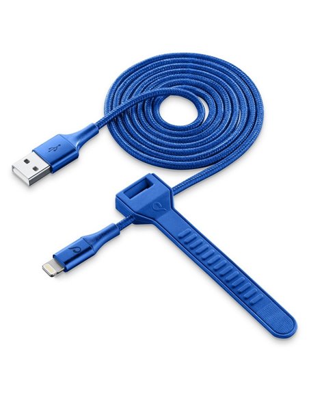 Кабель для зарядки и синхронизации Cellularline Satellite MFI, USB Type-A/Lightning, 1м, Синий