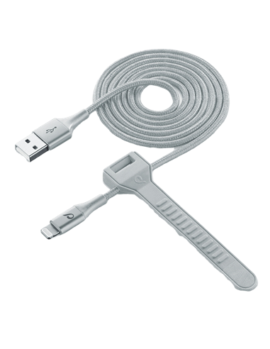 Cablu încărcare și sincronizare Cellularline Satellite MFI, USB Type-A/Lightning, 1m, Argintiu