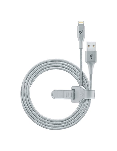Кабель для зарядки и синхронизации Cellularline Satellite MFI, USB Type-A/Lightning, 1м, Серебристый