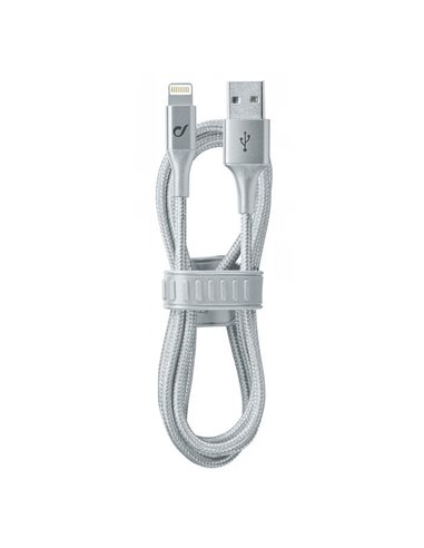 Cablu încărcare și sincronizare Cellularline Satellite MFI, USB Type-A/Lightning, 1m, Argintiu