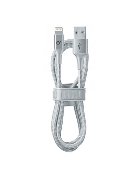 Cablu încărcare și sincronizare Cellularline Satellite MFI, USB Type-A/Lightning, 1m, Argintiu