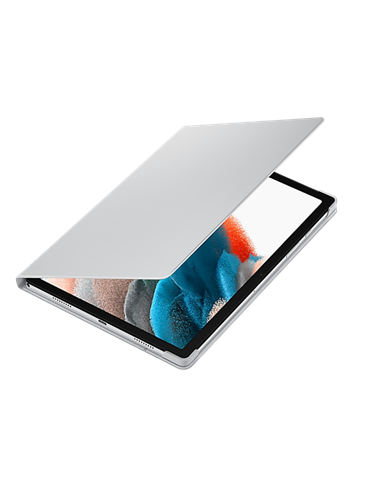 Husă pentru tabletă Samsung Tab A8 Book Cover, 10,5", Poliuretan, Argintiu