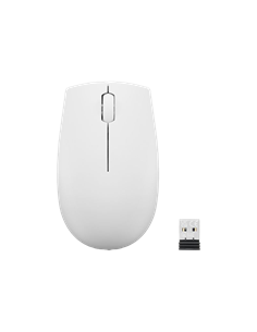 Mouse Wireless Lenovo 300 Compact, Alb