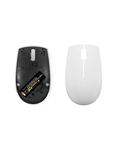 Mouse Wireless Lenovo 300 Compact, Alb