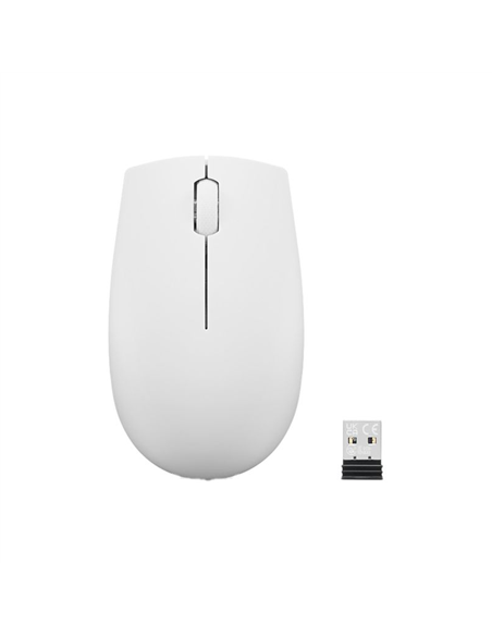 Mouse Wireless Lenovo 300 Compact, Alb