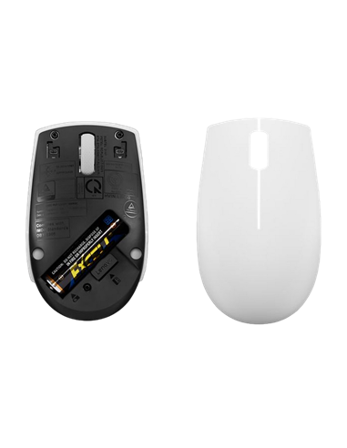 Mouse Wireless Lenovo 300 Compact, Alb